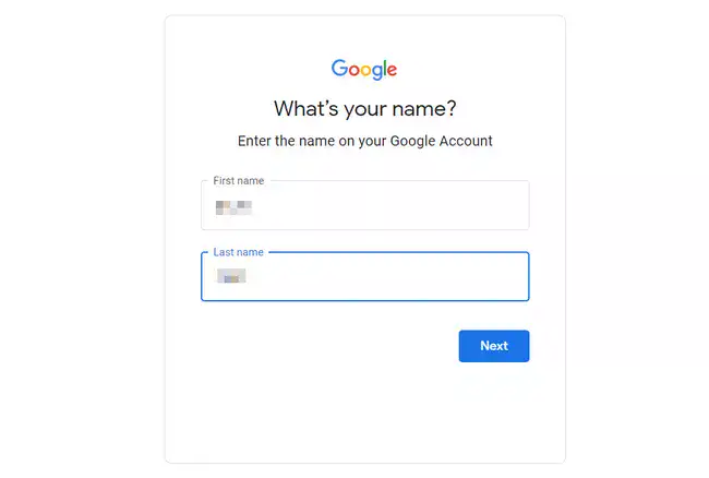 gmail account recovery -whats your name